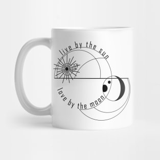 Sun Moon Romantic Love Live Lifestyle Classic Gift Happiness Geometric Symmetric Circles Valentine Partner Adventure Freedom Romance Lover Mug